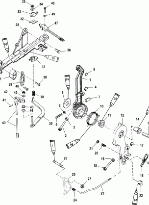 Throttle Lever and Shift Shaft