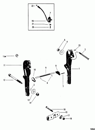 Transom Brackets(Merc S / N-USA-5464485 / AUS-8061769 & Below )