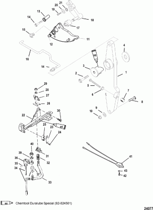 THROTTLE LEVER AND SHIFT SHAFT