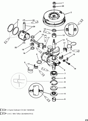 Crankshaft Pistons and Flywheel