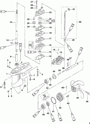 Gear Housing Assembly 3.3 Horsepower