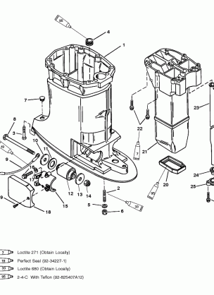 DRIVE SHAFT HOUSING AND EXHAUST TUBE (S / N-0G509799 & BELOW)