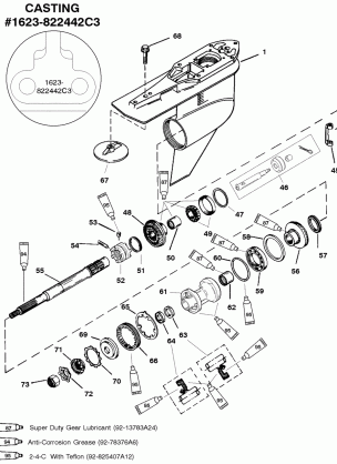 GEAR HSG(PROP SHAFT)STD. ROTATION(G438000 & UP)