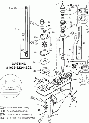 GEAR HSG (DRIVE SHAFT)STD. ROTATION (G437999 & BELOW)