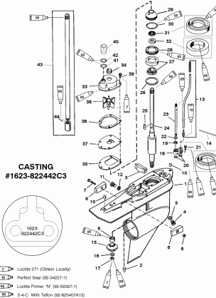 GEAR HSG(DRIVE SHAFT)COUNTER ROTATION(G438000 & UP)