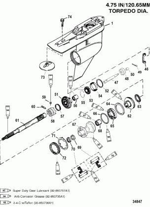 Gear Housing Propeller Shaft - Standard Rotation