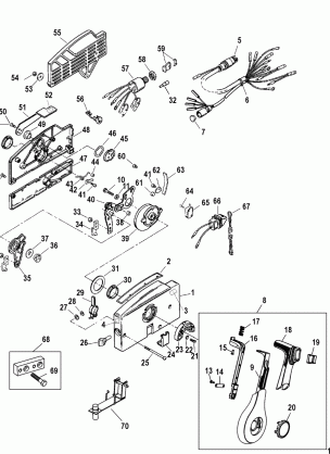 Remote Control-4000 Side Mount(Non Power Trim)