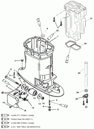 DRIVE SHAFT HOUSING AND EXHAUST TUBE (S / N-0G509800 & UP)