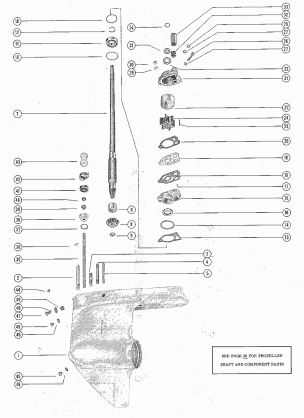 GEAR HOUSING ASSEMBLY COMPLETE (MERC 1000E-1) (PAGE 1)