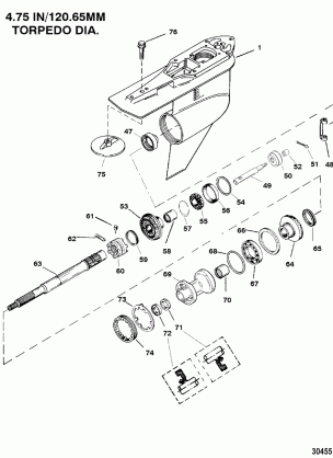 GEAR HOUSING(PROP SHAFT)(STANDARD ROTATION)