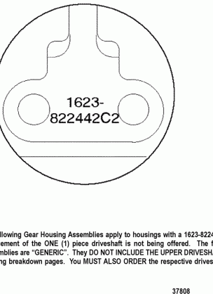 GEAR HOUSING CHART(S / N-0G437999 AND BELOW)