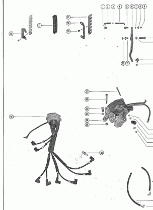 DISTRIBUTOR VERTICAL LINKAGE AND IGNITION COILS