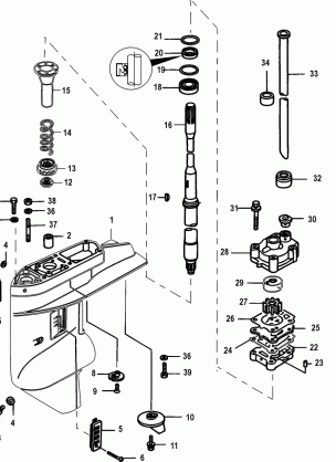 Gear Housing Driveshaft-1.92:1 Gear Ratio