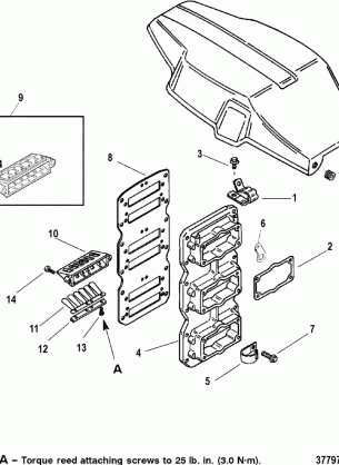 REED BLOCK / FLYWHEEL COVER