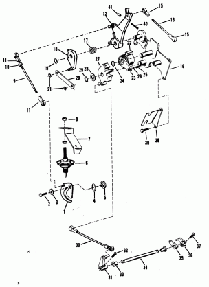 THROTTLE AND SHIFT LINKAGE (MERCURY)(MANUAL)