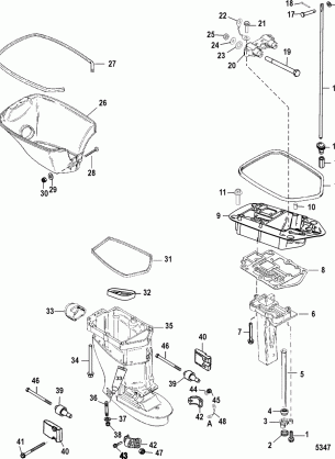 Driveshaft Housing / Exhaust Plate