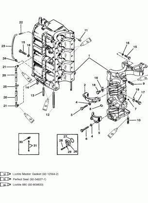 CYLINDER BLOCK AND CRANKCASE ASSEMBLY