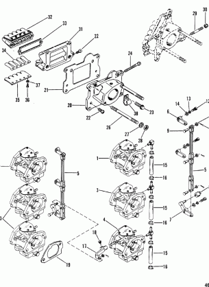 CARBURETOR PLATE AND REED BLOCK