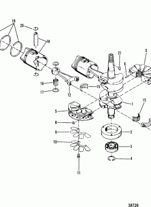 CRANKSHAFT PISTONS AND CONNECTING RODS