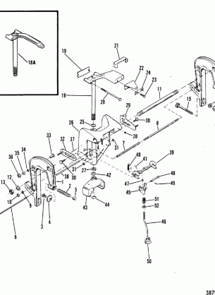 CLAMP AND SWIVEL BRACKET(NON POWER TRIM)