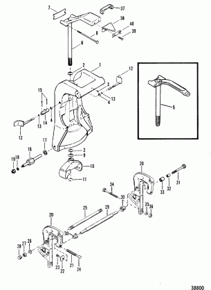 CLAMP AND SWIVEL BRACKET(POWER TRIM)