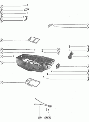 BOTTOM COWL AND STOP SWITCH ASSEMBLY