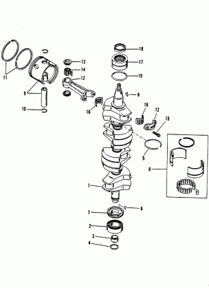 Crankshaft Pistons And Connecting Rods (646-818846)