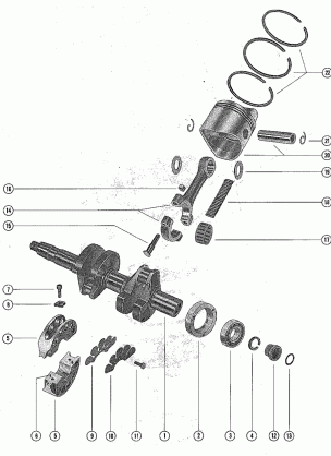 CRANKSHAFT PISTON AND CONNECTING ROD ASSEMBLY