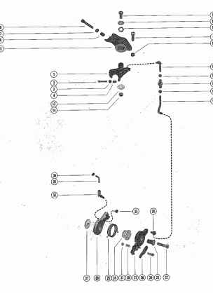 THROTTLE CONTROL LINKAGE AND SPARK ADVANCE