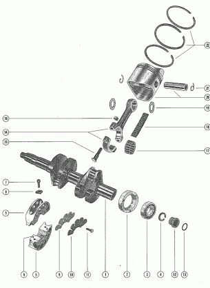 CRANKSHAFT PISTON AND CONNECTING ROD ASSEMBLY