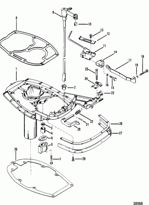 EXHAUST PLATE AND SHIFT LINKAGE