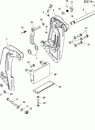 Transom Bracket(S / N USA-0T800999 /  Bel-0P267999 and Below)