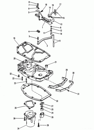 SHIFT LINKAGE AND EXHAUST PLATE