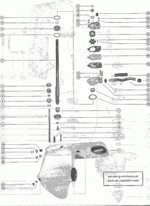 GEAR HOUSING ASSEMBLY COMPLETE(MERC 450M & 500E-1) (PAGE 1)