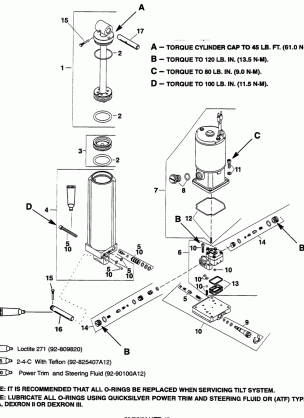 POWER TRIM COMPONENTS (S / N 0G357070 & UP)(YELLOW FILL PLUG)