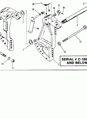 Transom Bracket(Power Trim)(S / N-0C160935 & Below)