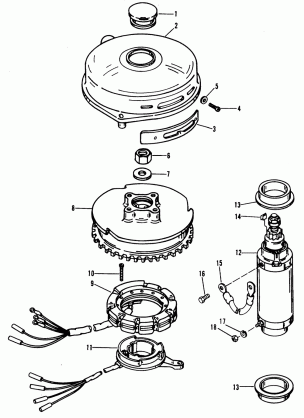 FLYWHEEL AND STARTER MOTOR (50 / 60)