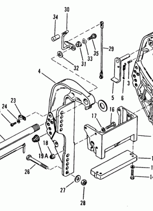 TRANSOM BRACKET (50 / 60)(S / N: 0D182000 AND UP)