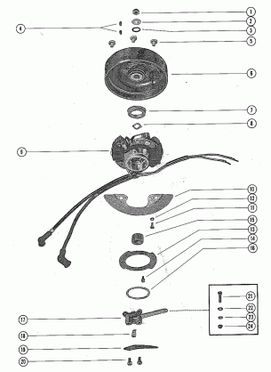 FLYWHEEL ASSEMBLY AND THROTTLE CAM LINKAGE