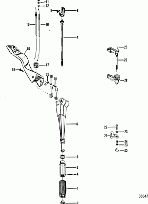 STEERING HANDLE AND THROTTLE LINKAGE