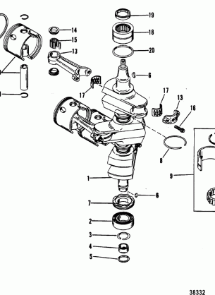 CRANKSHAFT PISTONS AND CONNECTING RODS(tahos_638-8532--1)