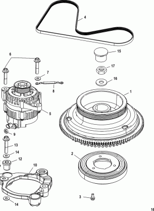 Flywheel and Alternator