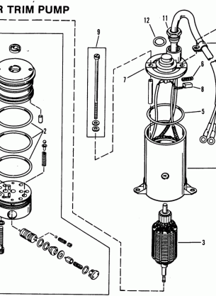 POWER TRIM PUMP (PRESTOLITE ROUND MOTOR)