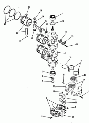 CRANKSHAFT PISTON AND CONNECTING ROD