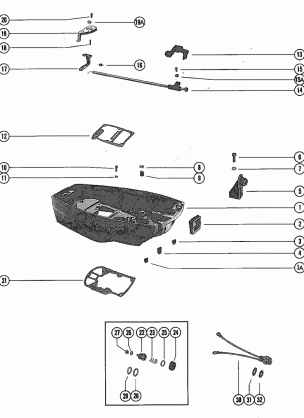 BOTTOM COWL AND STOP SWITCH ASSEMBLY