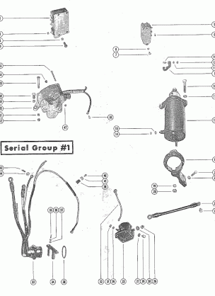 STARTER MOTOR AND WIRING HARNESS (SERIAL GROUP tahos_1)
