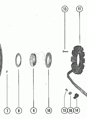 FLYWHEEL ASSEMBLY AND STATOR