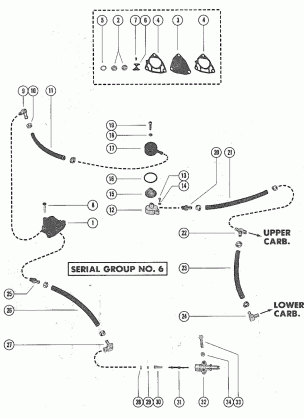 FUEL PUMP AND FUEL LINE ASSEMBLY (SERIAL GROUP NO. 6)