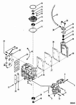 CYLINDER BLOCK AND CRANKCASE