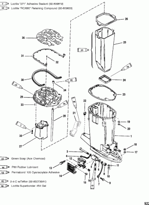 Driveshaft Housing and Exhaust Tube